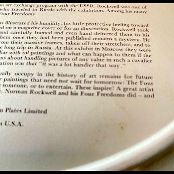 VTG 1979 & 1980 Norman Rockwell Freedom Plates - Picture 16 of 16